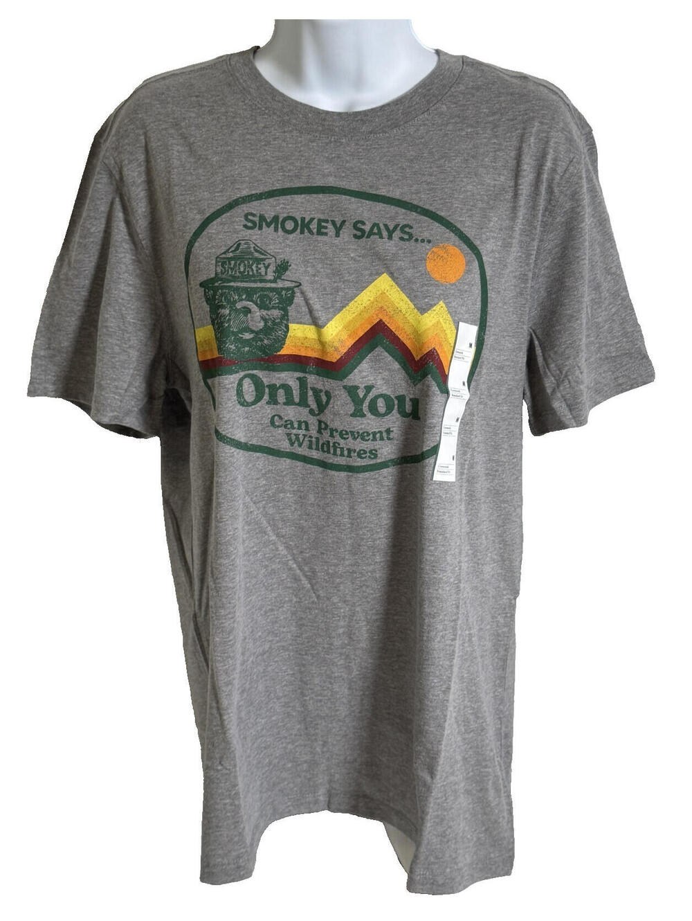 Goodfellow Smoky The Bear "Only You Can Prevent Wildfires" T Shirt Mens M NWT